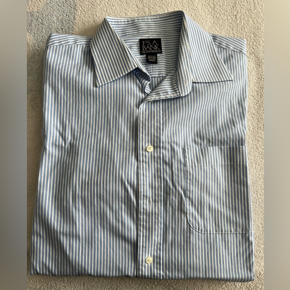 Jos A Bank Executive Collection 16 1/2 34 Men's Dress Shirt